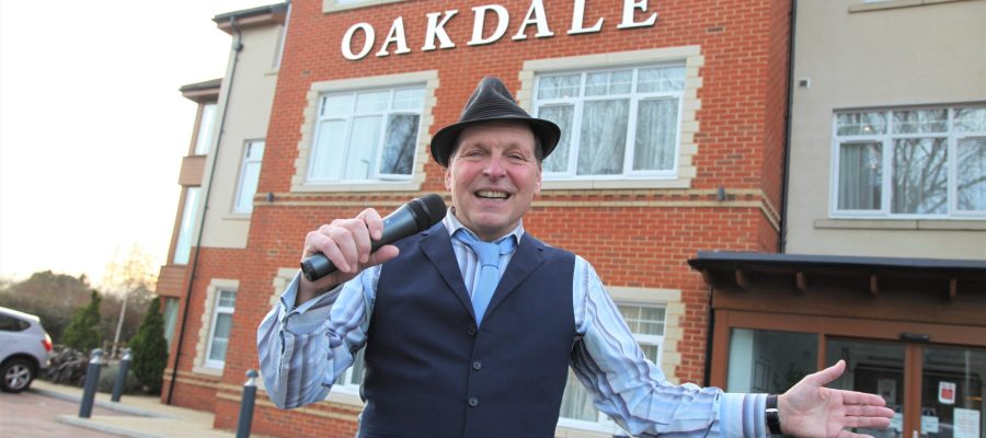 Swingin' Sinatra entertained residents at Oakdale Care Home
